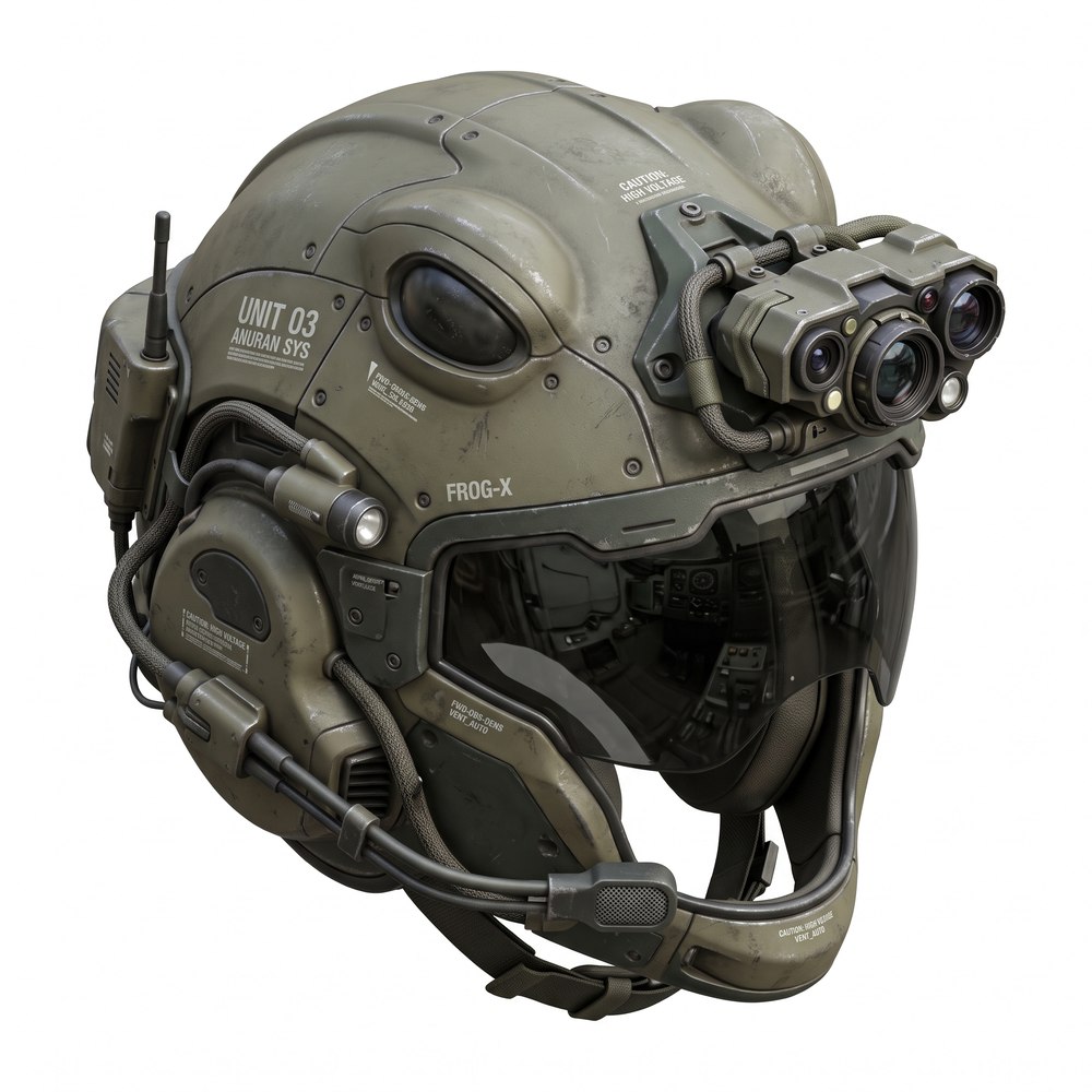 A frog helmet generated from a player prompt