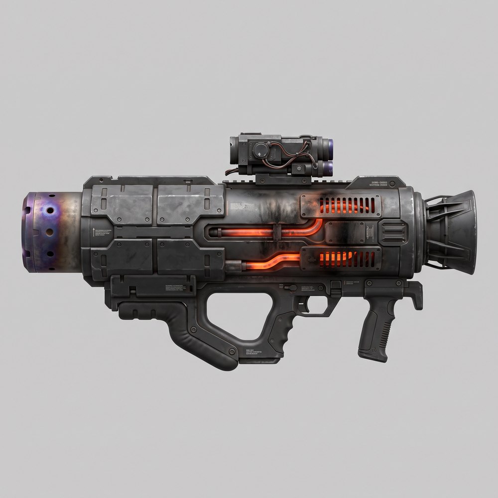 A rocket launcher generated from a player prompt