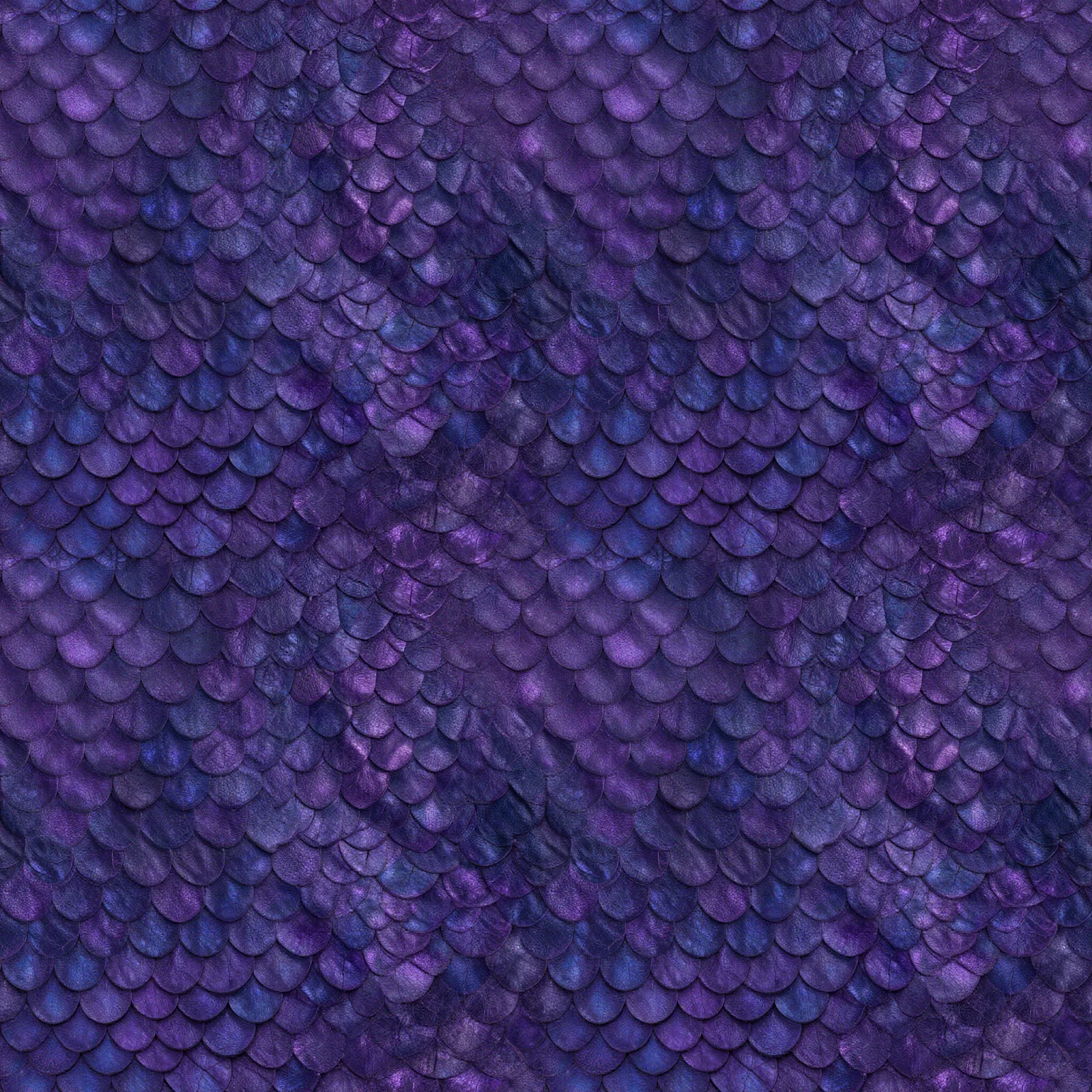 The scaled material tiled edge to edge with no visible seams