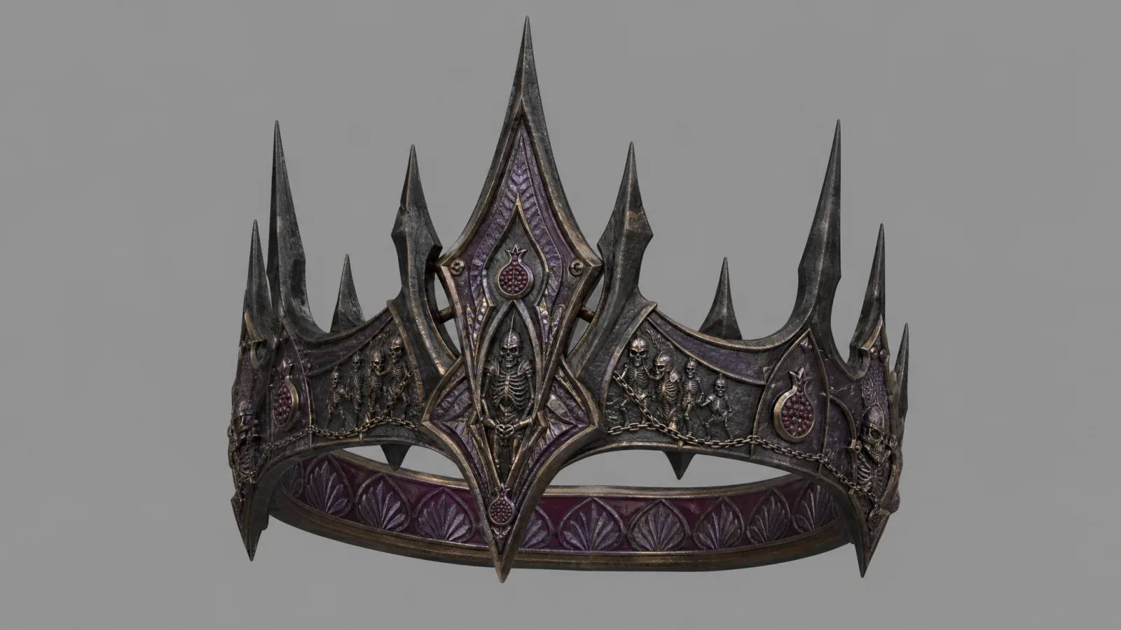 A concept render of an ornate crown, generated from the GDD’s lore and extracted style guide